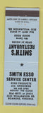 Matchbook Cover - Smith Esso oil gas Roanoke VA restaurant