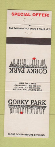 Matchbook Cover - Gorky Park Movie 1983 Offer T Shirts