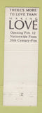 Matchbook Cover - Making Love Movie