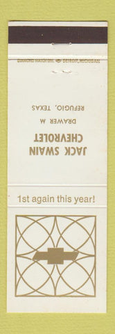 Matchbook Cover - Jack Swain Chevrolet Refugio TX