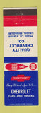 Matchbook Cover - Quality Chevrolet 1965 Union MO