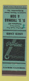 Matchbook Cover - DS Thomas Pontiac Bridgewater VA WEAR