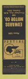 Matchbook Cover - Edwards Motors Pontiac Gem Match Canton OH