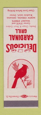 Matchbook Cover - Cardinal Grill North Vernon IN SAMPLE
