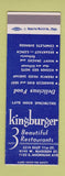 Matchbook Cover - Kingburger Hamburgers Kosher Chicago IL SAMPLE