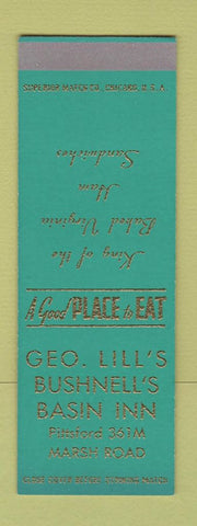 Matchbook Cover - Geo Lill's Bushnell's Bain Inn Perinton NY SAMPLE