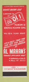 Matchbook Cover - Al Mahan's Appliances Omaha NE SAMPLE