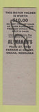 Matchbook Cover - Al Mahan's Appliances Omaha NE SAMPLE
