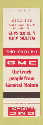 Matchbook Cover - Walters GMC Butler NJ