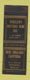 Matchbook Cover - New England Cafeteria Springfield MO WEAR SAMPLE