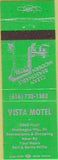 Matchbook Cover - Vista Motel Muskegon Heights MI
