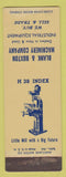 Matchbook Cover - Blank & Buxton Machinery WORN SAMPLE