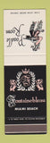 Matchbook Cover - Fontainebleau Miami Beach FL Poodle Room SAMPLE