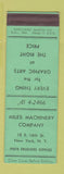 Matchbook Cover - Miles Machinery New York City Photo Engraving SAMPLE