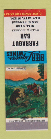 Matchbook Cover - Farragut Bar Bay City MI SAMPLE