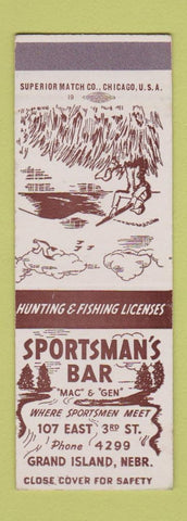 Matchbook Cover - Sportsman's Bar Grand Island NE SAMPLE