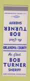Matchbook Cover - Bob Turner for Sheriff Oklahoma County OK SAMPLE