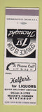 Matchbook Cover - Kelfer's Liquors Winthrop MA SAMPLE