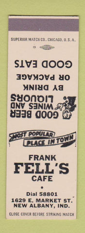 Matchbook Cover - Frank Fell's Cafe New Albany IN SAMPLE