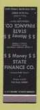 Matchbook Cover - State Finance Company SAMPLE