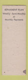 Matchbook Cover - State Finance Company SAMPLE
