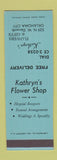 Matchbook Cover - Kathryn's Flowers Gifts Oklahoma City OK SAMPLE