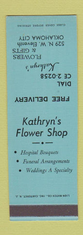 Matchbook Cover - Kathryn's Flowers Gifts Oklahoma City OK SAMPLE