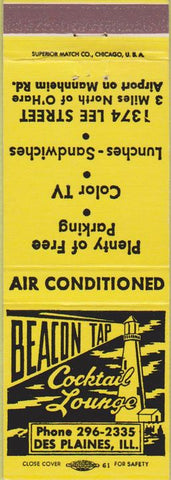 Matchbook Cover - Beacon Tap Des Plaines IL