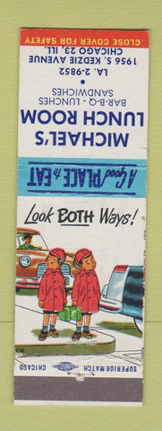 Matchbook Cover - Michael's Lunch Room BBQ Chicago IL