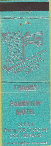 Matchbook Cover - Parkview Motel Ord NE
