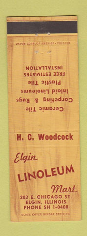 Matchbook Cover - Elgin Linoleum Motel Elgin IL