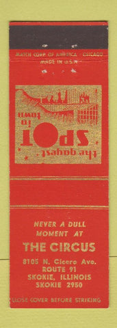 Matchbook Cover - The Circus Skokie IL low phone #