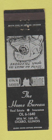 Matchbook Cover - Home Bureau Insurance Real Estate Cicero IL
