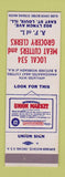Matchbook Cover - Meta Cutters Union East St Louis IL SAMPLE