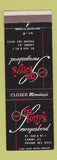Matchbook Cover - Tony's Smorgasbord Carmi IL