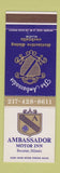 Matchbook Cover - Ambassador Motor Inn Decatur IL