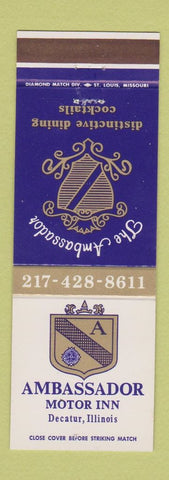 Matchbook Cover - Ambassador Motor Inn Decatur IL