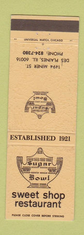 Matchbook Cover - Sugar Bowl Sweet Shop Des Plaines IL