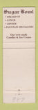 Matchbook Cover - Sugar Bowl Sweet Shop Des Plaines IL