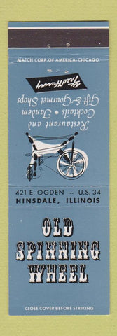 Matchbook Cover - Old Spinning Wheel Hinsdale IL Fred Harvey