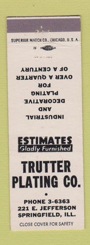 Matchbook Cover - Trutter Plating Springfield IL