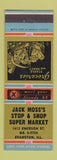 Matchbook Cover - Jack Moss's Grocery Evanston IL