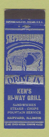 Matchbook Cover - Ken's Hi Way Grill Harvard IL