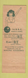 Matchbook Cover - Michigan Bowling Center Muskegon MI girlie back