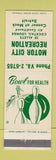 Matchbook Cover - Motor City Recreation Bowling Detroit MI