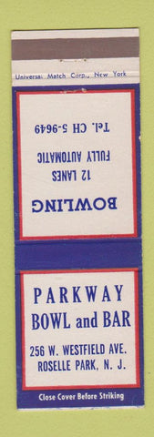 Matchbook Cover - Parkway Bowling Roselle Park NJ