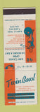 Matchbook Cover - Twin Bowling Brooklyn NY AMF