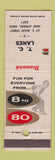 Matchbook Cover - TC Lanes Bowling Brunswick New Athens OH