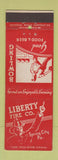 Matchbook Cover - Liberty Fire Company Bowling Spring City PA