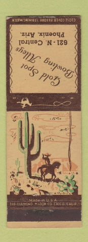 Matchbook Cover - Gold Spot Bowling Alleys Phoenix AZ